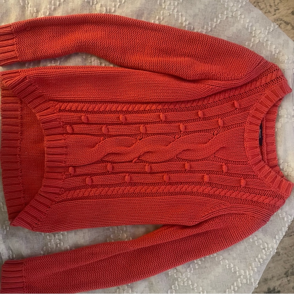 Gap kids Cable Knit Sweater - Coral